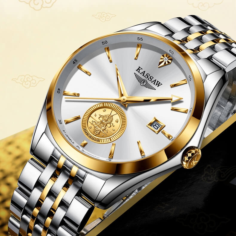 Đồng Hồ Nam Kassaw K999G1 Automatic (Mạ vàng 24k)