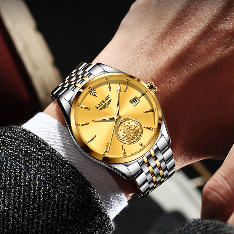 Đồng Hồ Nam Kassaw K999G2 Automatic (Mạ vàng 24k)