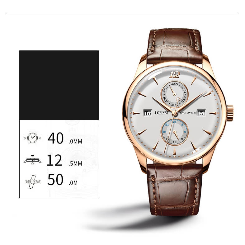Đồng Hồ Nam Lobinni No.1803 Automatic