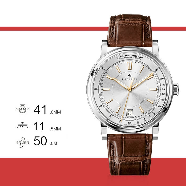 Đồng Hồ Nam Poniger P517-8 Automatic