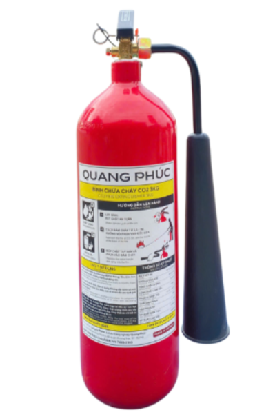 Bình khí chữa cháy CO2 3kg Quang Phúc