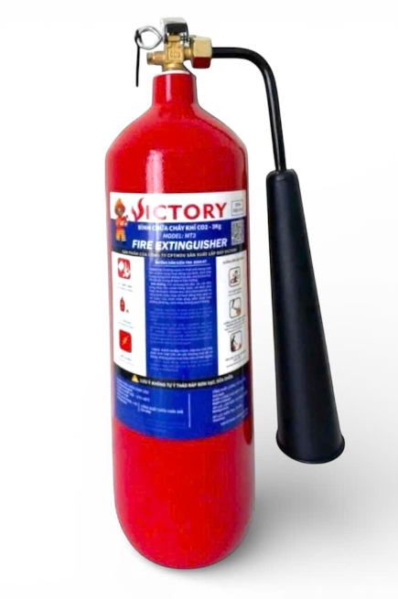 Bình chữa cháy xách tay khí CO2 3kg Victory