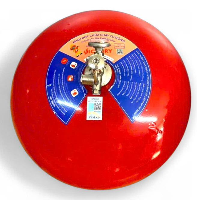 Bình cầu chữa cháy tự động bột ABC 6kg Victory