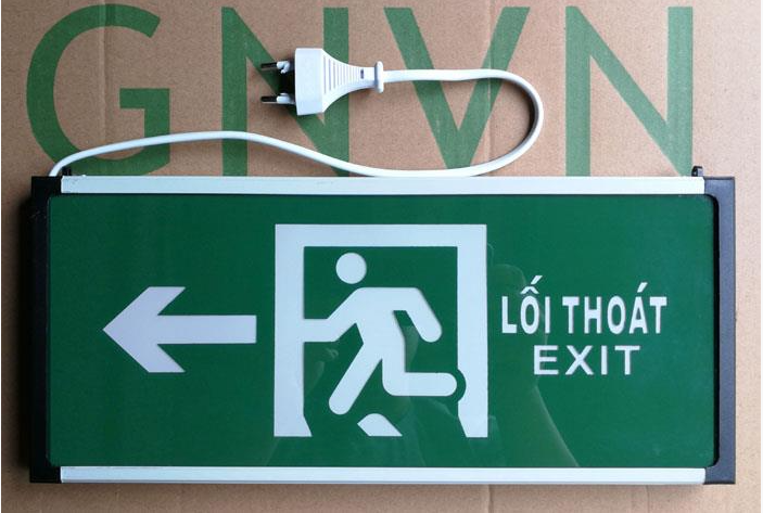 Đèn exit 1 mặt chỉ hướng trái GNVN