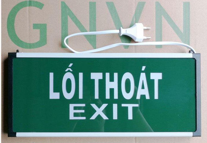 Đèn exit 1 mặt không chỉ hướng GNVN