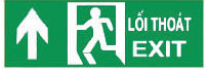 Đèn exit chỉ 1 hướng lên trên