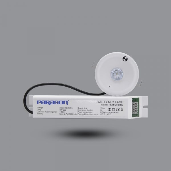 Đèn Led sự cố sạc âm trần Paragon PEMF3RC-G2
