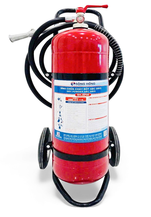 Bình chữa cháy bột xe đẩy ABC 35kg Sông Hồng