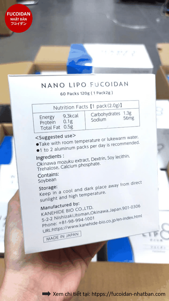 Fucoidan Nano Lipo Nhật Bản -Hỗ trợ phòng chống và điều trị ung thư (mẫu mới)