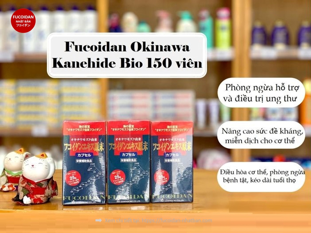 OKINAWA 𝐅𝐔𝐂𝐎𝐈𝐃𝐀𝐍 KANEHIDE BIO 150 viên NHẬT BẢN - PHÒNG CHỐNG VÀ HỖ TRỢ ĐIỀU TRỊ UNG THƯ