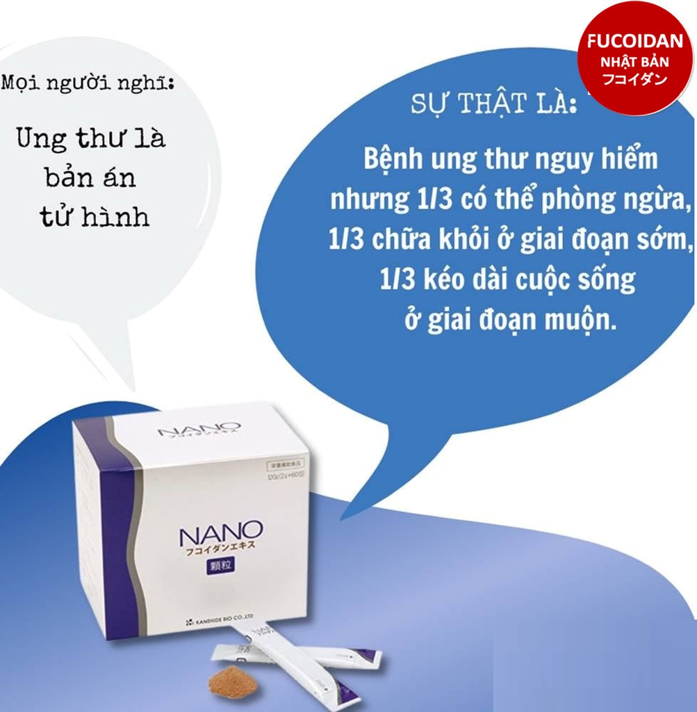 Fucoidan Nano Nhật Bản -Hỗ trợ phòng chống và điều trị ung thư