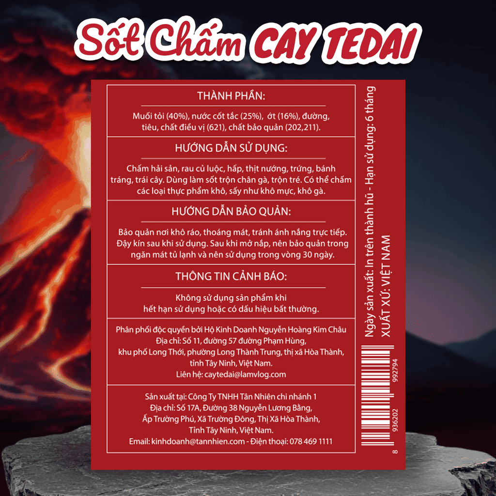 Sốt Chấm CayTeDai x2 SIÊU CAY - Sốt Muối Chấm Lâm Vlog Cay Tê Dại x2