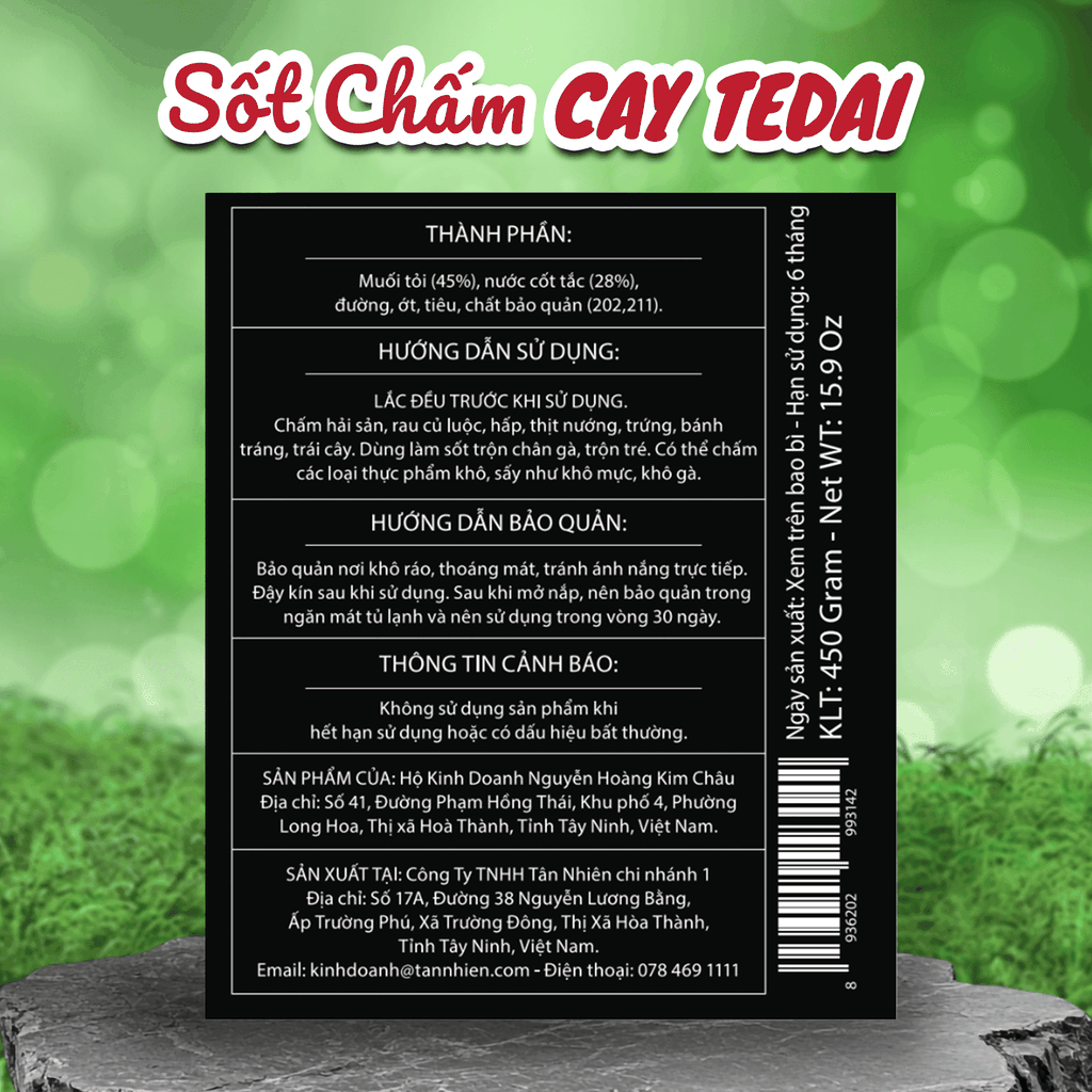 Sốt Chấm CayTeDai x1 CAY VỪA - Sốt Muối Chấm Lâm Vlog Cay Tê Dại x1