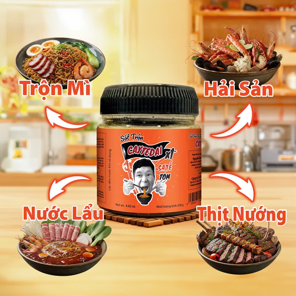 Sốt Trộn Sa Tế Tôm CayTeDai X1 Chuẩn Vị Đậm Đà