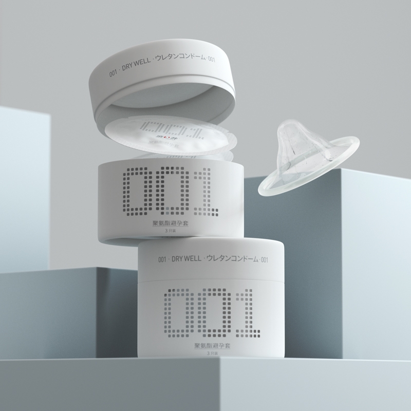 [Hộp 3 cái] Bao Cao Su Siêu Mỏng Series PU 001mm