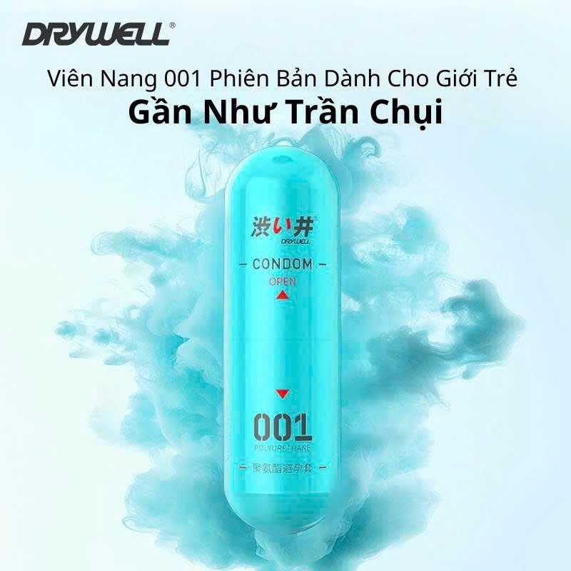 [Hộp 6v] Khẩu Súng Lục Xanh Xanh 1000mg Gel Siêu Mỏng C-401