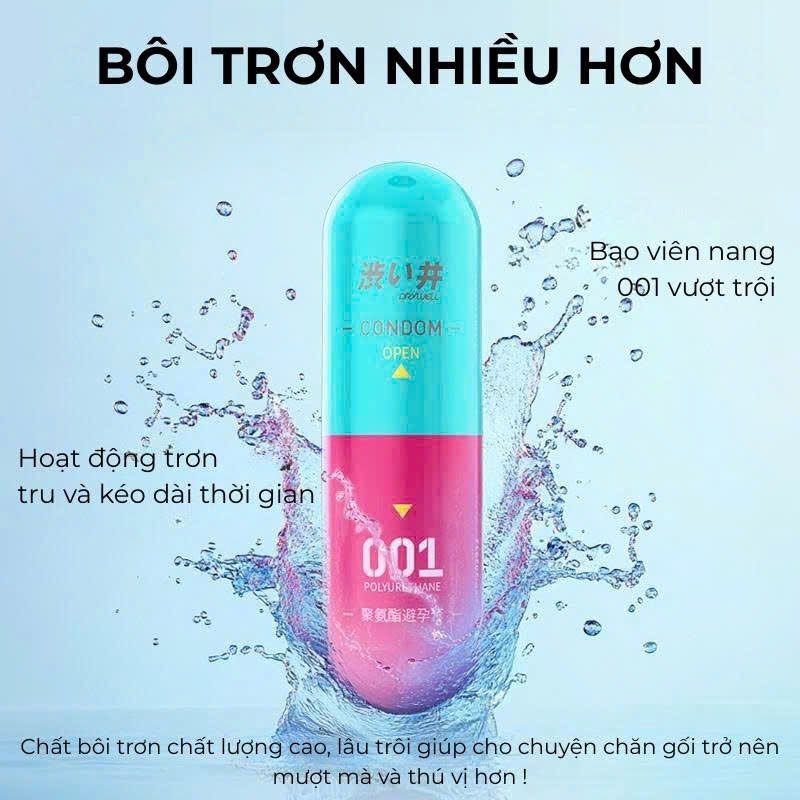 [Hộp 6v] Khẩu Súng Lục Xanh Hồng 800mg Gel Delay C-411