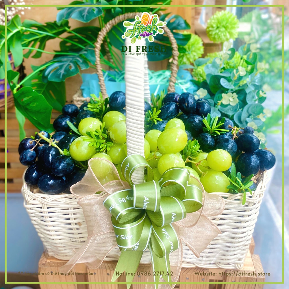 Hộp Quà Trái Cây Kết Hợp Nho Tươi