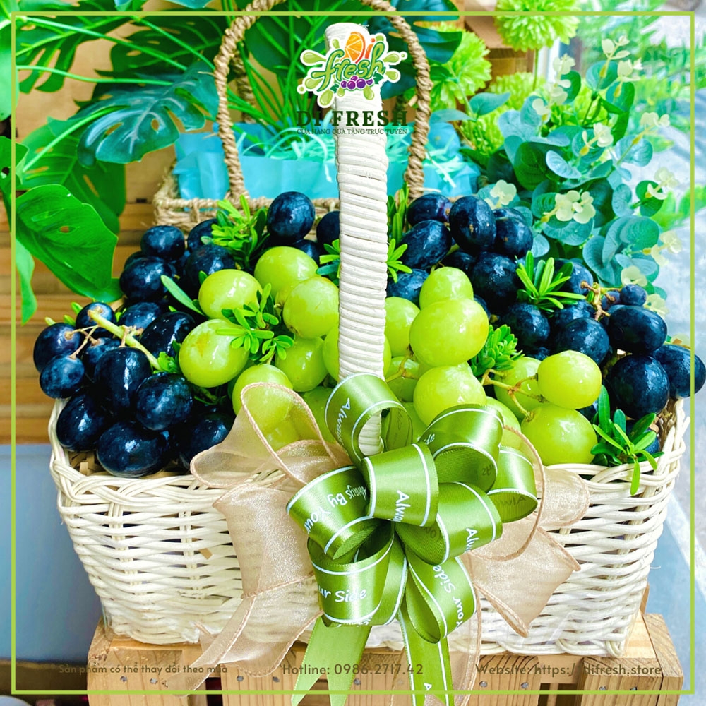 Hộp Quà Trái Cây Kết Hợp Nho Tươi