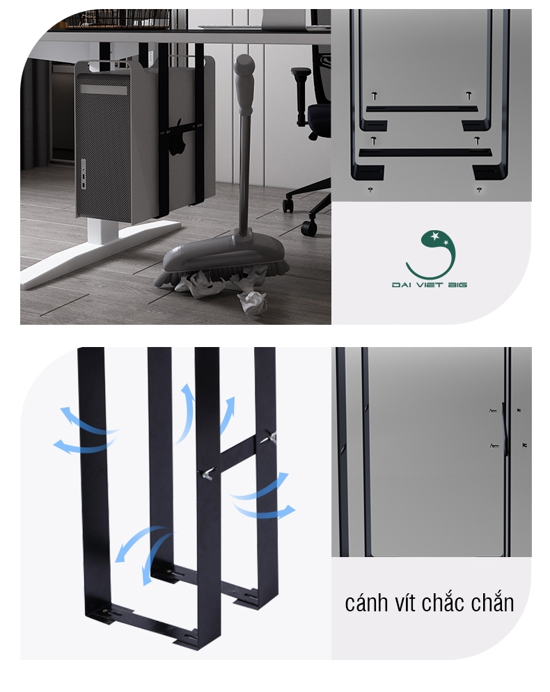 Kệ Treo CPU Gắn bàn Mới Nhất, Giá treo CPU, Giá Đỡ CPU Gắn Bàn, Giá Treo CPU Gắn Bàn (Có Thể Điều Chỉnh Độ Rộng 25 cm)