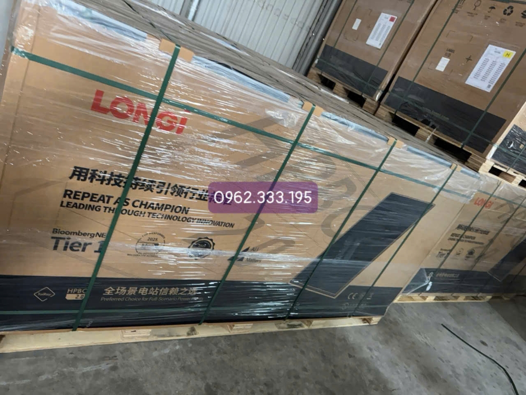 Tấm pin năng lượng mặt trời LONGi Hi-MO X9 640W – 2 mặt kính