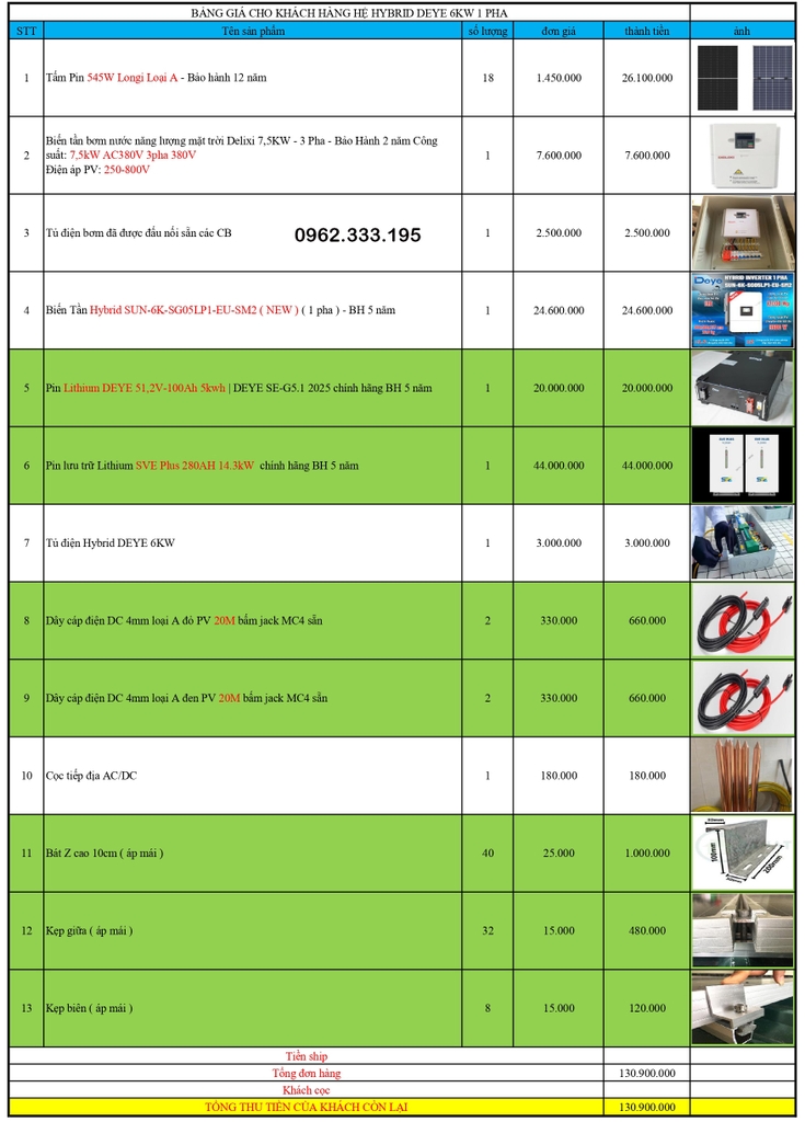 Biến tần hybrid DEYE hybrid 3kw 1 pha