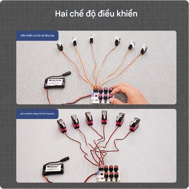 Bo mạch chủ điều khiển servo quay 6 kênh Huaner bảo vệ quá tải robot/cánh tay robot/bộ điều khiển máy móc