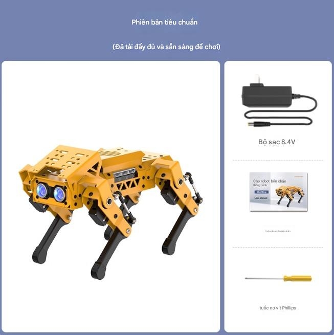 MechDog – Chó Robot Bốn Chân Thị Giác AI, Lập Trình Scratch/Python