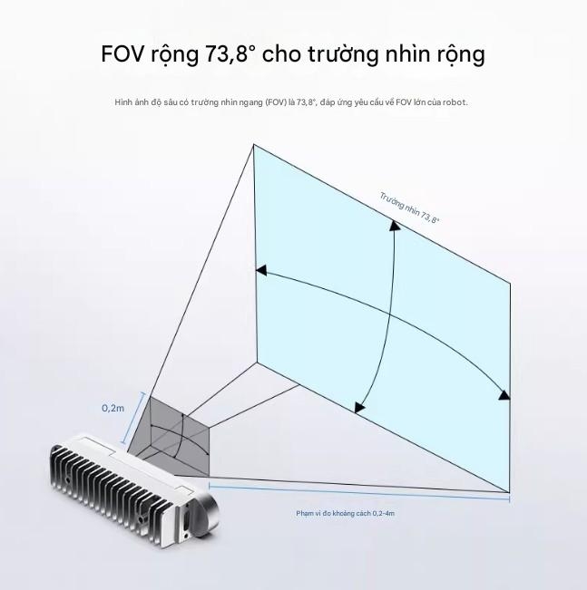 Camera độ sâu ánh sáng có cấu trúc 3D Ansijiang Nuwa-HP60C, robot ROS và xe thông minh.