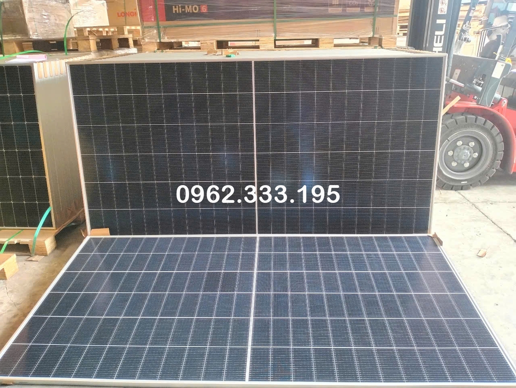 Tấm Pin mặt trời Longi 585W HiMO X7 LOẠI A 2MẶT KÍNH HIỆU SUẤT CAO 2025