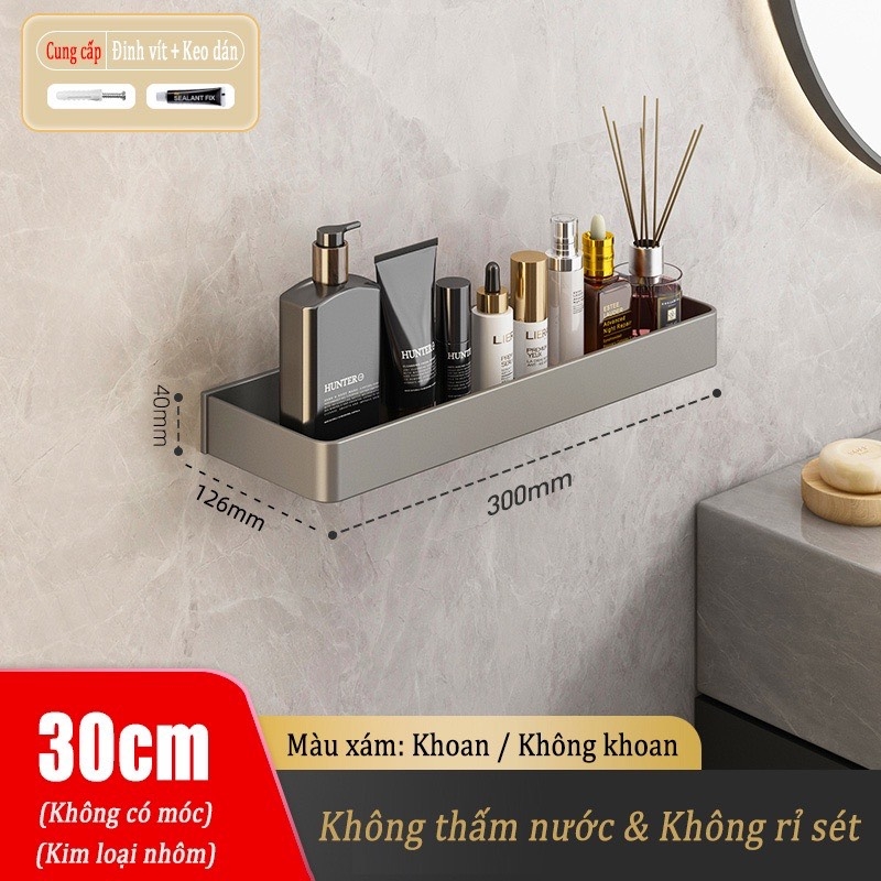 Kệ đựng đồ ĐAIVIETBIG chất liệu kim loại nhôm không khoan lỗ dễ lắp đặt và sử dụng trong nhà bếp