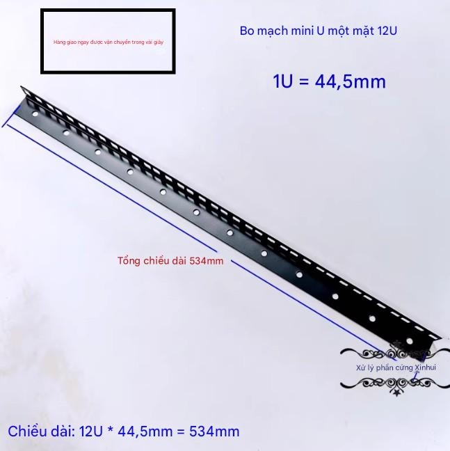 Thanh ray tủ rack 1 mặt (U-board nhỏ) gắn thiết bị âm thanh – nhiều kích thước U