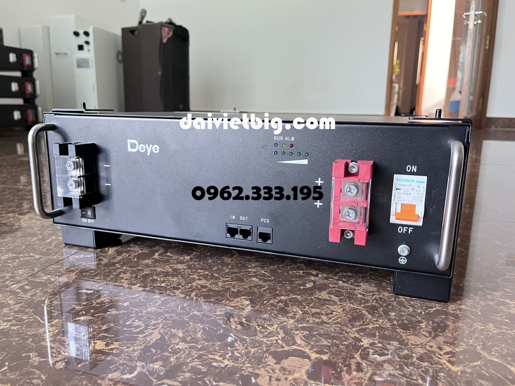 Lithium DEYE 51.2V-200Ah | Pin Lithium Deye SE-G10.2 áp thấp 2025 NEW ( Pin Deye Màu Đen )