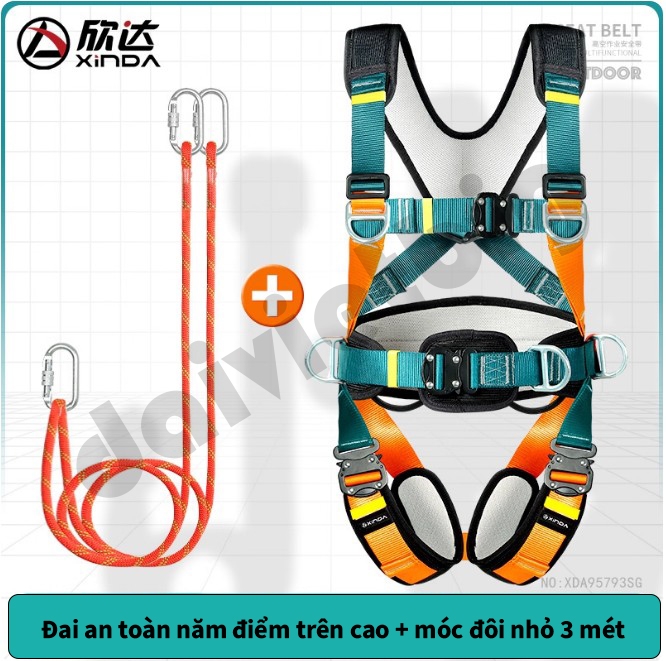 Dây an toàn toàn thân năm điểm cho công việc trên không leo núi cứu hộ lắp đặt điều hòa không khí