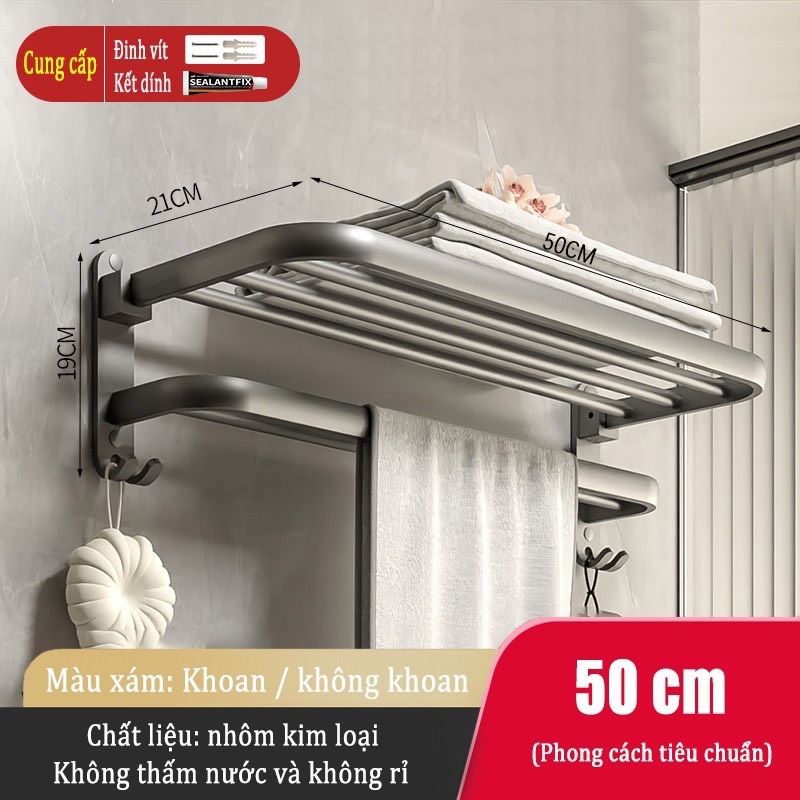 Kệ ĐAIVIETBIG gắn tường giữ khăn đa năng không cần khoan