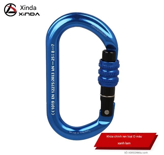 Móc khóa carabiner tự động khóa XINDA – sản phẩm chuyên dụng cho leo núi, làm việc trên cao, cứu hộ, thám hiểm và dã ngoại.