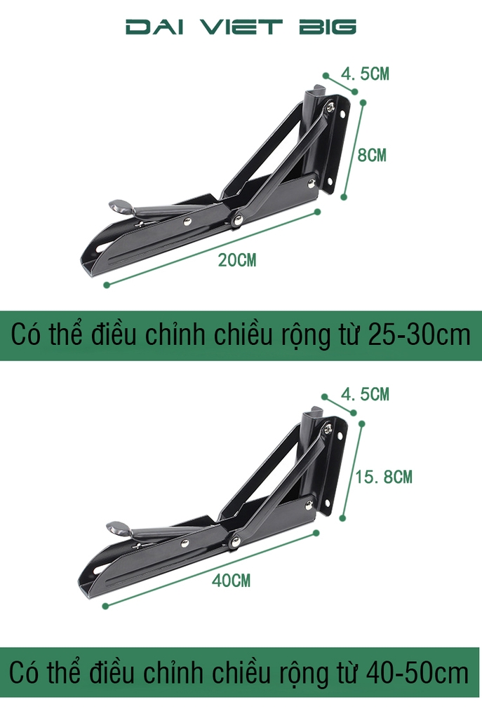 Bàn Gập 90° đa năng gắn tường, giá đỡ sơn tĩnh điện, đầy đủ phụ kiện keo và ốc vít treo tường chịu tải 50kg