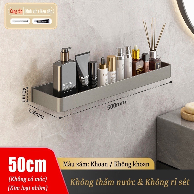 Kệ đựng đồ ĐAIVIETBIG chất liệu kim loại nhôm không khoan lỗ dễ lắp đặt và sử dụng trong nhà bếp
