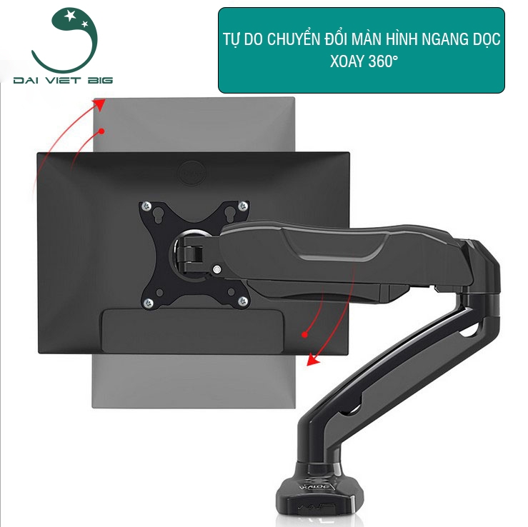 Giá treo màn hình máy tính KALOC - 27 inch Tải trọng 6.5Kg Mẫu mới 2023