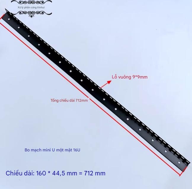 Thanh ray tủ rack 1 mặt (U-board nhỏ) gắn thiết bị âm thanh – nhiều kích thước U