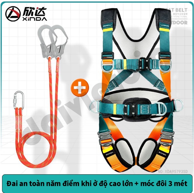 Dây an toàn toàn thân năm điểm cho công việc trên không leo núi cứu hộ lắp đặt điều hòa không khí