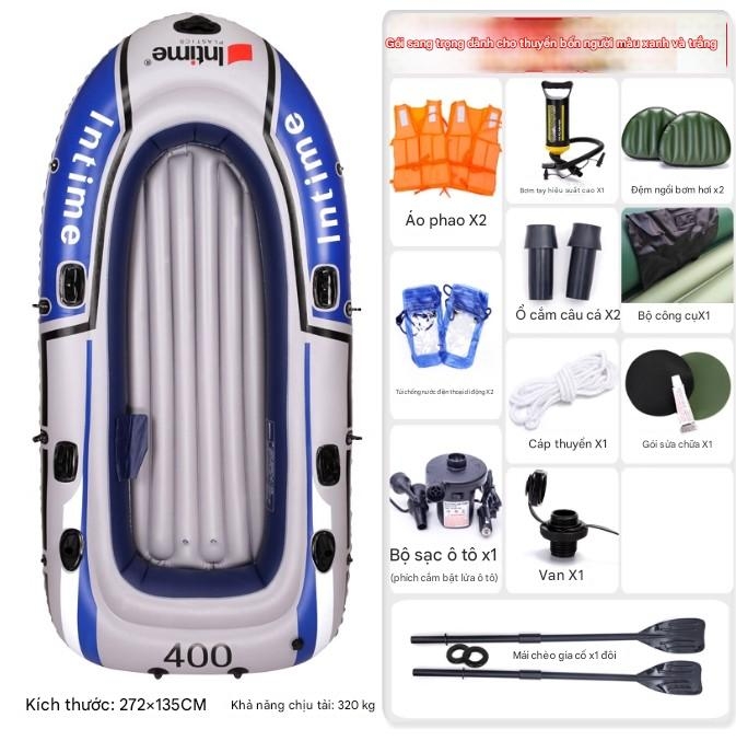 Thuyền hơi cao su dày thuyền bơm hơi 2/3/4 người kayak đệm khí chống mài mòn thuyền câu cá thuyền cứu sinh