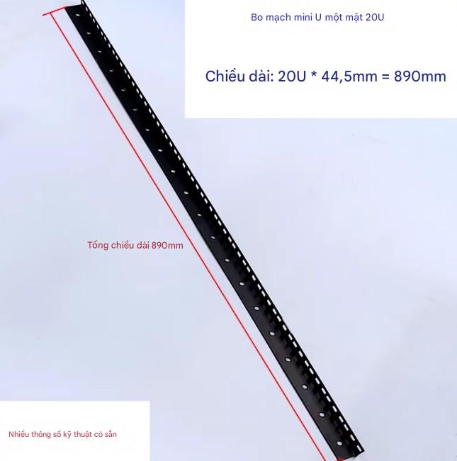 Thanh ray tủ rack 1 mặt (U-board nhỏ) gắn thiết bị âm thanh – nhiều kích thước U