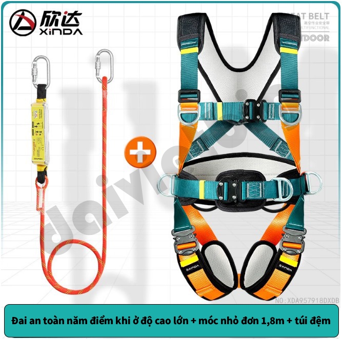 Dây an toàn toàn thân năm điểm cho công việc trên không leo núi cứu hộ lắp đặt điều hòa không khí