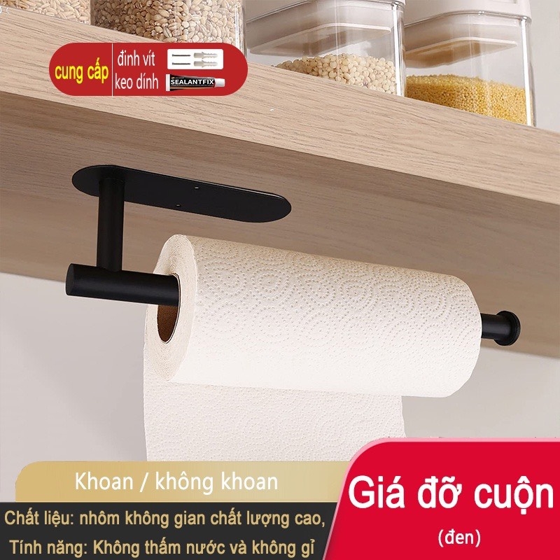 Kệ giữ đồ dùng nhà bếp dán tường không cần khoan lỗ dễ dàng đa năng tiện lợi