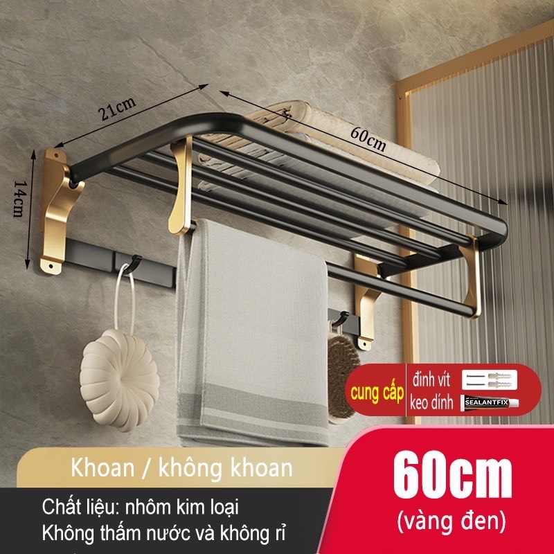 Kệ để đồ dùng ĐAIVIETBIG phòng tắm gắn tường không cần khoan thiết kế sang trọng với nhiều loại tùy chọn