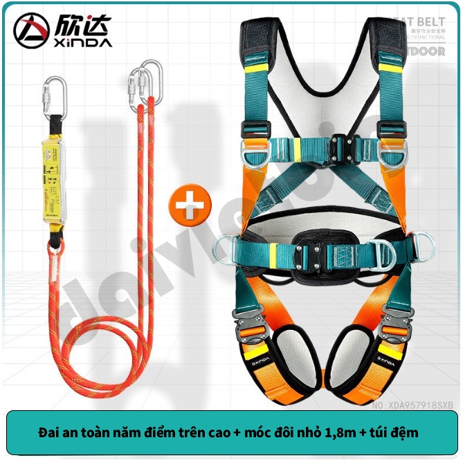 Dây an toàn toàn thân năm điểm cho công việc trên không leo núi cứu hộ lắp đặt điều hòa không khí