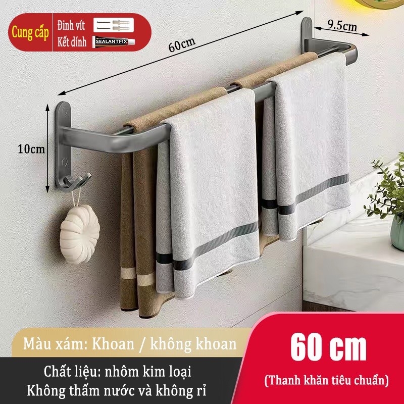 Kệ ĐAIVIETBIG gắn tường giữ khăn đa năng không cần khoan