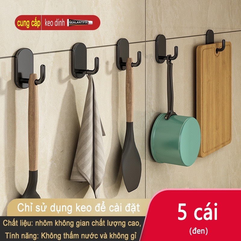 Kệ giữ đồ dùng nhà bếp dán tường không cần khoan lỗ dễ dàng đa năng tiện lợi