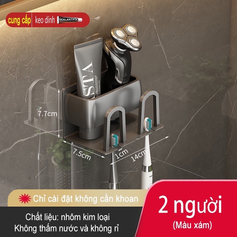Giá treo bàn chải đánh răng ĐAIVIETBIG bằng kim loại gắn tường tiện lợi